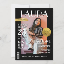 Convites Cobrir da revista personalizada de aniversário mod