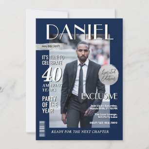 Convites Cobrir da revista personalizada de aniversário mod