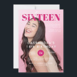 Convites Cobrir da Revista Teen Doce Dezesseis Aniversário<br><div class="desc">Cobrir da Revista Teen Doce 16 Convite de Aniversário</div>