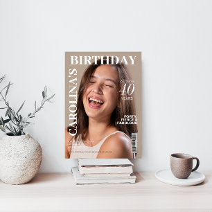 Convites Cobrir de aniversário de 40 anos de Revista Única