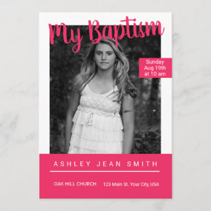 Convites Cobrir de revista "Baptism Teen"