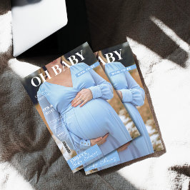 Convites cobrir de revista Chá de fraldas Boy