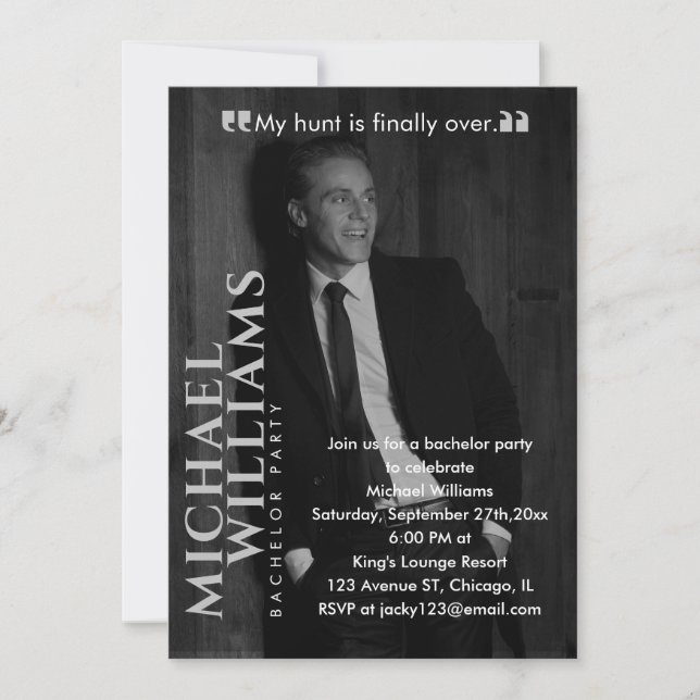 Convites Cobrir de Revista Festa de Despedida de Solteiro M (Frente)