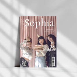 Convites Cobrir exclusivo da revista qr código 18º aniversá