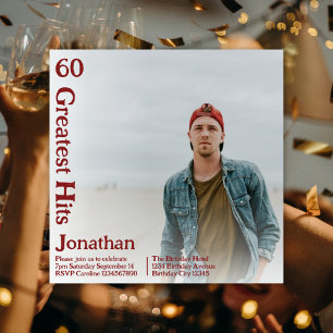 Convites Cobrir Personalizado de Álbum Música 60º Aniversár