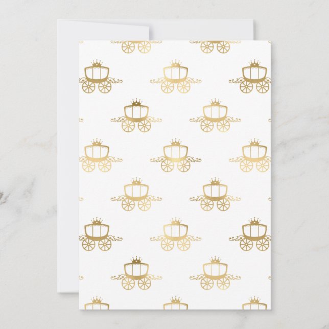 Convites Cochezinhos Mágicos da Princesa Real Cinderela (Frente)