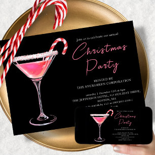 Convites Cocktail de Martini de Natal   Férias
