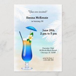 Convites Cocktail de Verão