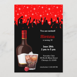 Convites Cocktail * escolher cor de fundo