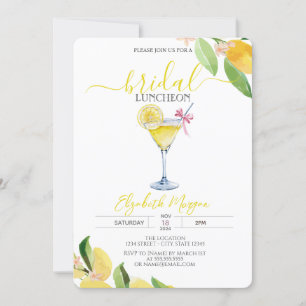 Convites Cocktail Glass Lemon Bridal Lunchee