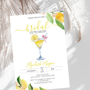 Convites Cocktail Glass Lemon Bridal Lunchee