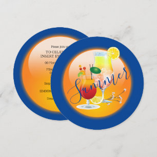Convites Cocktails adultos tropicais de verão no Havaí