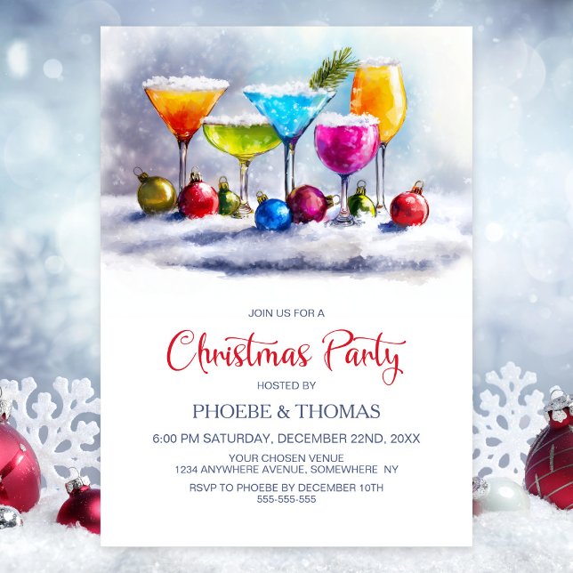 Convites Cocktails Christmas Party (Criador carregado)