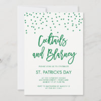 Cocktails e Blarney | Verde moderno e branco