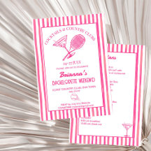 Cocktails e clubes de campo tênis Bachelorette