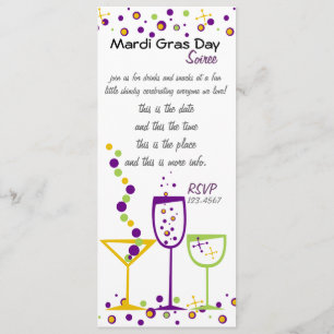 Convites Cocktails Mardi Gras
