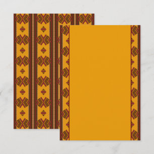 Convites Cocoa Heritage Africano Marrom e Tribal Marfim