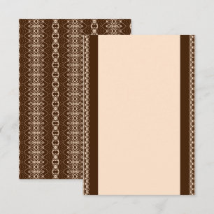 Convites Cocoa Heritage Africano Marrom & Tribal Marfim