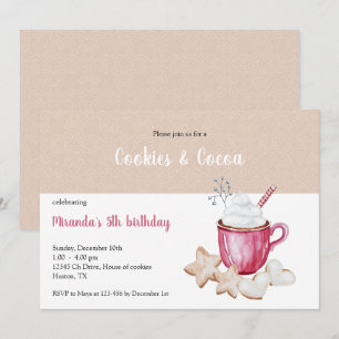 Convites Cocoa Quente De Natal E Biscoitos Aquarela