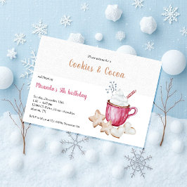 Convites Cocoa Quente De Natal E Biscoitos Aquarela