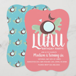 Convites Coconuts Luau Festa de aniversário tropical