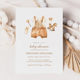 Convites Cód. Aquarela Cócica Gênero Chá de fraldas Neutro