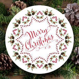 Convites Cód. QR do Partido Pinecone Vermelho Vermelho Feli