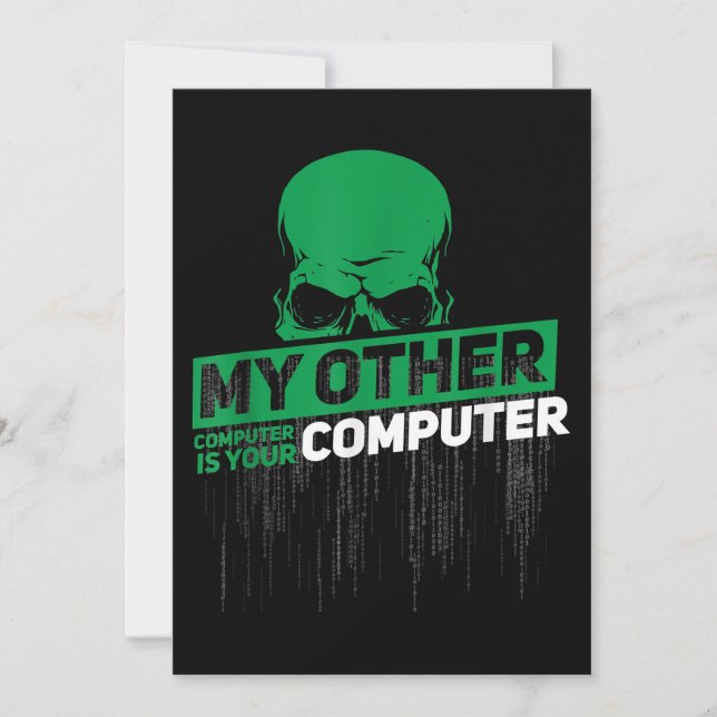 Convites Código Admin do Nerd Hacker do Engenheiro Sysadmin (Frente)