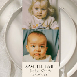 Convites Código de Qrcode de Tipografia de Fotos de Infânci