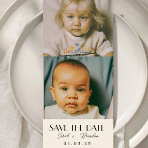 Convites Código de Qrcode de Tipografia de Fotos de Infânci