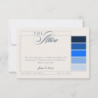 Código de Traje Formal Caligrafia Marfim Azul Clás