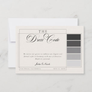 Convites Código de Vestido Formal Caligrafia Marfim Preto C