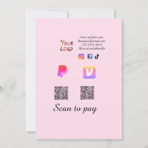 Convites código Q R PayPal venmo digitalize pagar adicionar