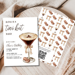 Convites Código QR A Tini Bit Antigo Espresso Martini Anive