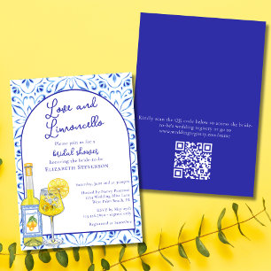 Convites Código QR Amor & Limoncello Chá de Noiva Italiano