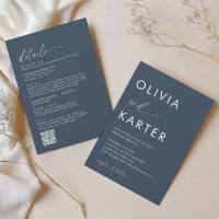 Código QR Azul de Marinho Minimalista - Todos em u