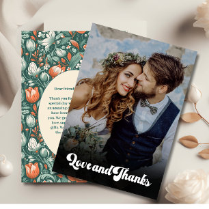 Convites Código QR Boho Chic Retro Colorido Floral Casament