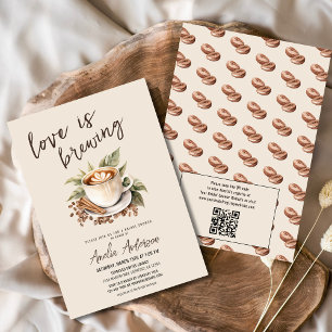 Convites Código QR Boho Love está criando Chá de panela