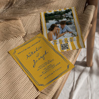 Código QR Casamento de Foto Escrito em Mão Italian