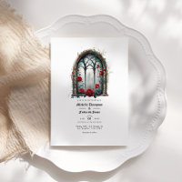 Código QR Casamento Gótico Janela Castelo Fantasia