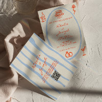 Código QR Casamento Whimsical Escrito em Mão Color