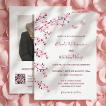 Código QR | Cerejeiras Floradas Casamento Rosa e B