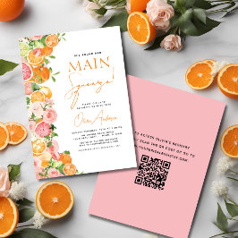 Convites Código QR Compressão Principal Citrus Chá de panel