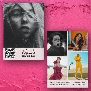 Convites Código QR cor-de-rosa da Placa Comp 5 de Modelagem