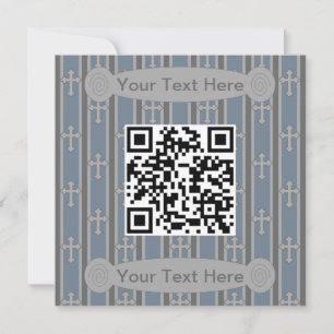 Convites Código QR Cruz Diversão e Elegante