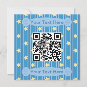Convites Código QR da Estrela Amarela de Diversão e Rico