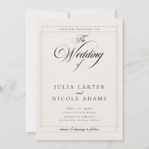 Convites Código QR da Web de Detalhes de Casamento Preto Ma