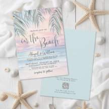 Código QR de Aquarela no Casamento na Praia