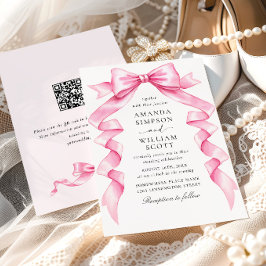 Convites Código QR de Casamento de Arco de Casamento de Pal