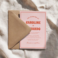 Código Qr de Casamento de Boho Vermelho Cor-de-Ros